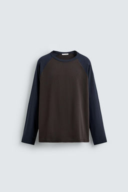COLOUR BLOCK RAGLAN SLEEVE T-SHIRT - Zara фото 7