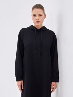Kap??onlu Oversize Kad?n Sweatshirt Elbise