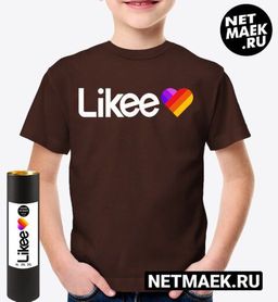 Детская Футболка с надписью Likee NEW BLACK