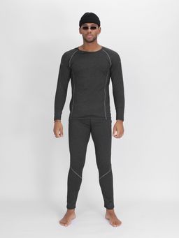 Комплект мужского термобелья без начеса темно-серого цвета 2213TC - FUYOUKAI фото 2