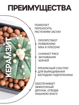 Цена за 2 шт. Дренаж Керамзит «Рецепты Дедушки Никиты» фр 10-20, 1 л