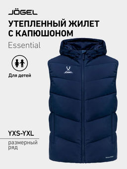 Жилет утепленный c капюшоном JOGEL ESSENTIAL PerFormPROOF Padded Hooded Vest, темно-синий, детский