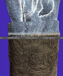 Цена за 3 шт. 3 штуки - Лосины женские, подростковые внутри с мехом джинс Фактический размер 44-48 - For you фото 6