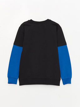 Bisiklet Yaka Y?lba?? Temal? Uzun Kollu Erkek ?ocuk Sweatshirt ve E?ofman Alt? - Waikiki фото 3