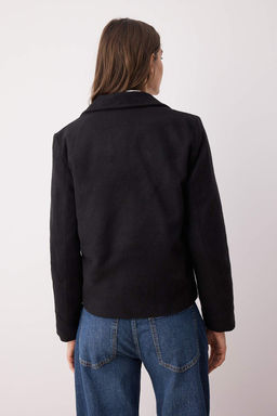 Trendyolmilla Siyah Regular K?sa Ceket Kaban TWOAW25KB00110  фото 4