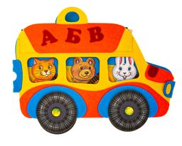 Развивающая книжка из фетра Едем в школу