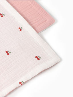 Покрывало Крошка Я «Спелая вишенка» 100×130 см, муслин, 4 слоя, хлопок 100%