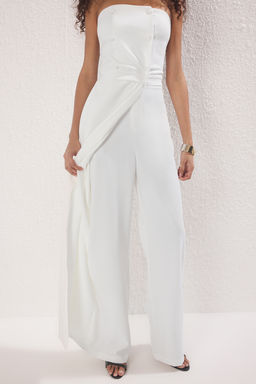 TRENDYOLMILLA Limited Edition Siyah Genis Paca Uzun Dokuma Tulum TWOSS25TU00035 фото 3
