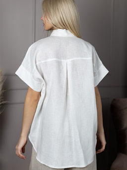 Рубашка блузка лен 57%, вискоза 43%