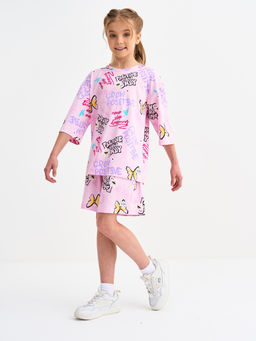Розовая пижама для девочки с принтом - Kogankids фото 23