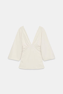 TOP TEXTURA ESCOTE PICO / Crudo - Zara фото 7