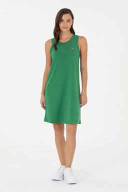 Женское зеленое трикотажное платье Неожиданная скидка в корзине - U.s. polo assn фото 3