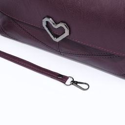 Сумка-клатч на магните, длинный ремень, цвет фиолетовый - Simaland фото 6