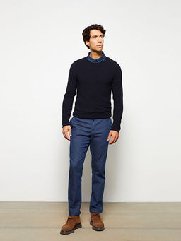 Bisiklet Yaka Erkek Triko Kazak