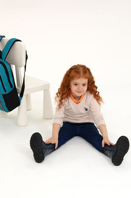 K_z _ocuk Krem Basic V Yaka Kazak - U.s. polo assn фото 3