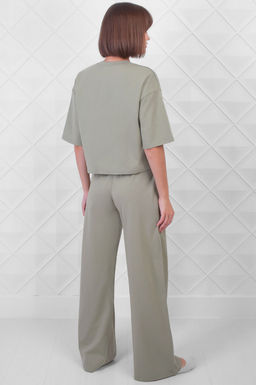 Арт. 10804/3  Домашний костюм с брюками  44-52 (5 шт) Цвет:верх-полынь,низ-полынь