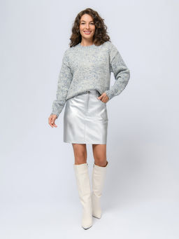 Джемпер серого цвета с длинными рукавами - 1001dress фото 2