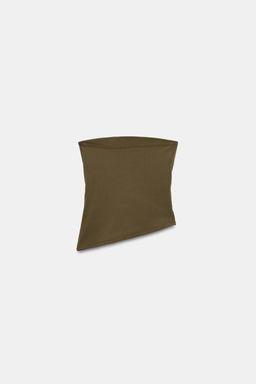 TOP BANDEAU DRAPEADO TEXTURA / Khaki - Zara фото 9