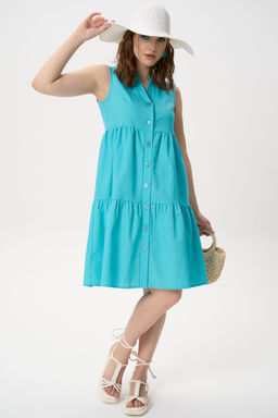 Сарафан Жаркое лето (бирюзовый) - Эльза фото 3