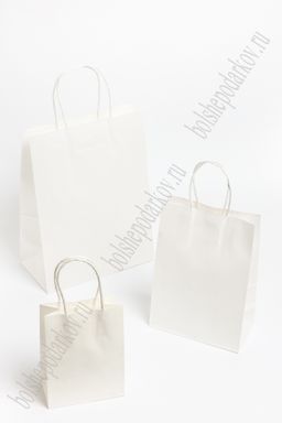 Пакет крафтовый 21*27*11 см (12 шт) SF-7176, белый