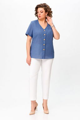 Блуза Swallow 803.2 черный+серебряный узор фото 593