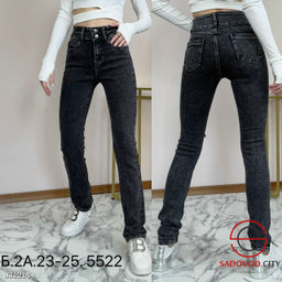 Джинсы плотные с высокой посадкой