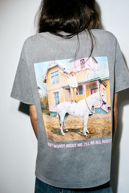 Pippi L_ngstrump FADED-EFFECT T-SHIRT - Zara фото 3