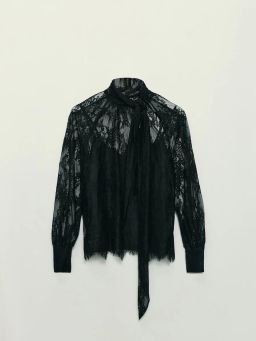 Блузка из кружева с бантом / Zarina