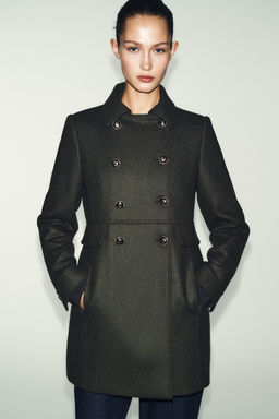 WOOL BLEND DOUBLE-BREASTED COAT - Zara фото 4