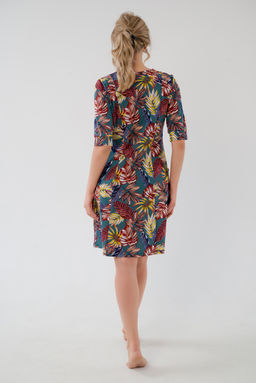 Халат женский из кулирки Любовь осенние листья