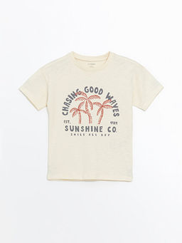 Bisiklet Yaka K?sa Kollu Bask?l? Erkek Bebek Ti??rt