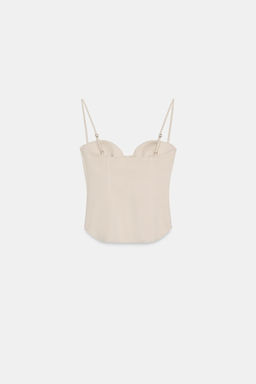 TOP CORSETERO TIRANTES / Beige - Zara фото 4