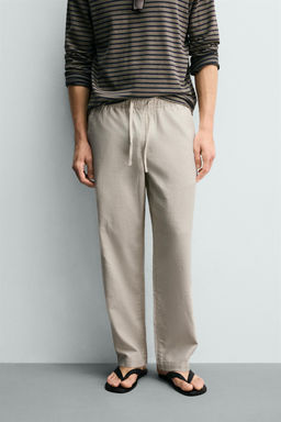 TEXTURED RELAXED FIT TROUSERS - Zara фото 26