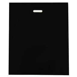 Цена за 50 шт. Пакет полиэтиленовый с вырубной ручкой, чёрный, 50×60 см, 70 мкм