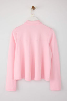 Wardrobe Essentials  Pembe Tok Kumasl? Dugmeli Orme Bluz | TWOAW26BZ00074