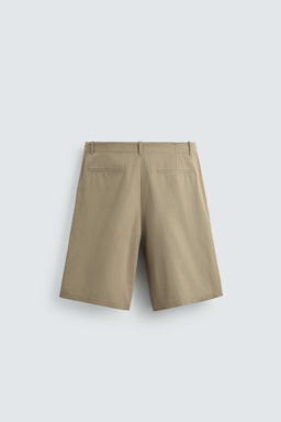 BERMUDA RELAXED FIT ALGOD?N - LINO / tostado