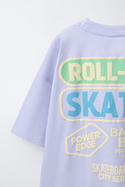 CAMISETA ESTAMPADO SKATE RELIEVE / Malva - Zara фото 4