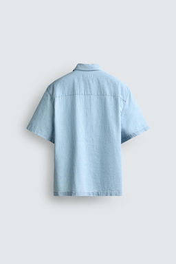 CAMISA FLUIDA RAYAS / Azul - Zara фото 8