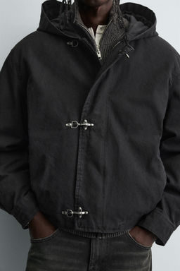 HOODED JACKET WITH FIREMAN CLASP - Zara фото 4