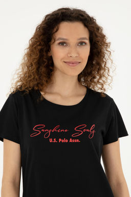 U. S. Polo Assn / Женская черная футболка - U.s. polo assn фото 2