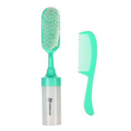 Расчёска детская, щётка для волос в наборе с погремушкой Крошка Я «Малыш», 2 шт., бирюзовый, МИКС