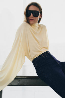 JEANS ZW COLLECTION FLARE TIRO ALTO / Azul - Zara фото 7