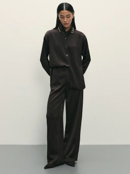 Блузка из жатого сатина / Zarina  фото 2