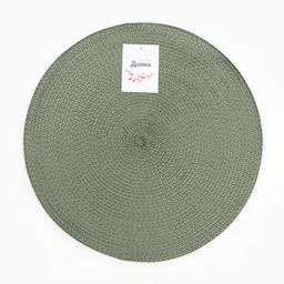 Салфетка сервировочная «Доляна. Классика», зелёная, d=38 см