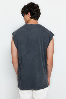 TRENDYOL MAN Gul Kurusu Oversize/Genis Kesim Soluk Efektli Yaz? Bask? %100 Pamuk T-Shirt/Atlet TMNSS23AL00009 - Trendyolmilla фото 6