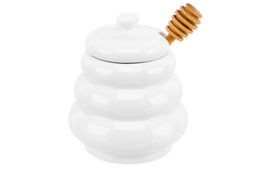 Горшочек д/меда 420 мл 10*10*13 см "Бочонок" + дер. палка