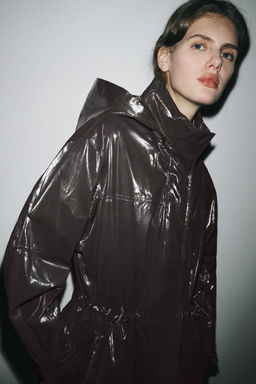 SHINY HOODED PARKA ZW COLLECTION - Zara фото 2