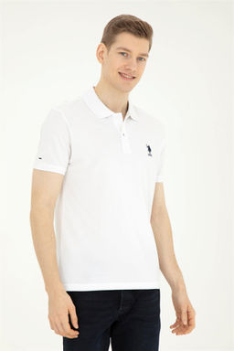 Мужская белая базовая футболка - U.s. polo assn фото 3