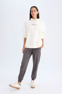 Regular Fit Jogger Esofman Alt? Basic Duz Beli Lastikli Bagc?kl? Cepli