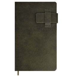 Записная книжка ESCALADA, А6+, 120 л., арт. 64057/ 20 ШЕВИОТ ХАКИ (кожзам: 120x205 мм, мягкий пере